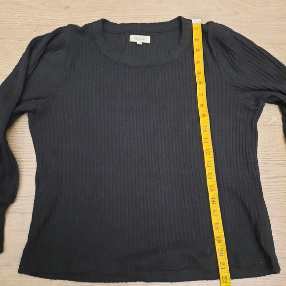 Madewell  Brushed Rib Pleat Sleeve Top - Picture 11 of 11